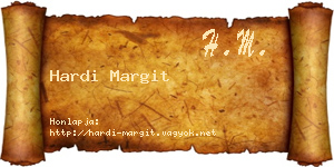 Hardi Margit névjegykártya